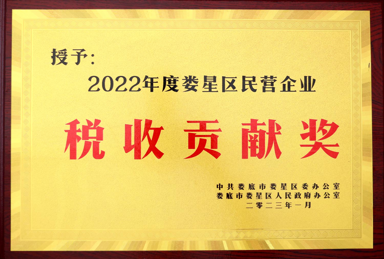 2022稅收貢獻(xiàn)獎(jiǎng)